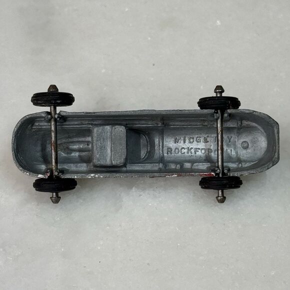 VINTAGE MIDGETOY 3" INDY RACER #7 RACE CAR SILVER ROCKFORD - Picture 7 of 10